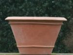 Terracotta pot Poggi Ugo, Vaso Basso Liscio of Titolo